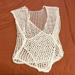 Handmade White Crochet Tank Top